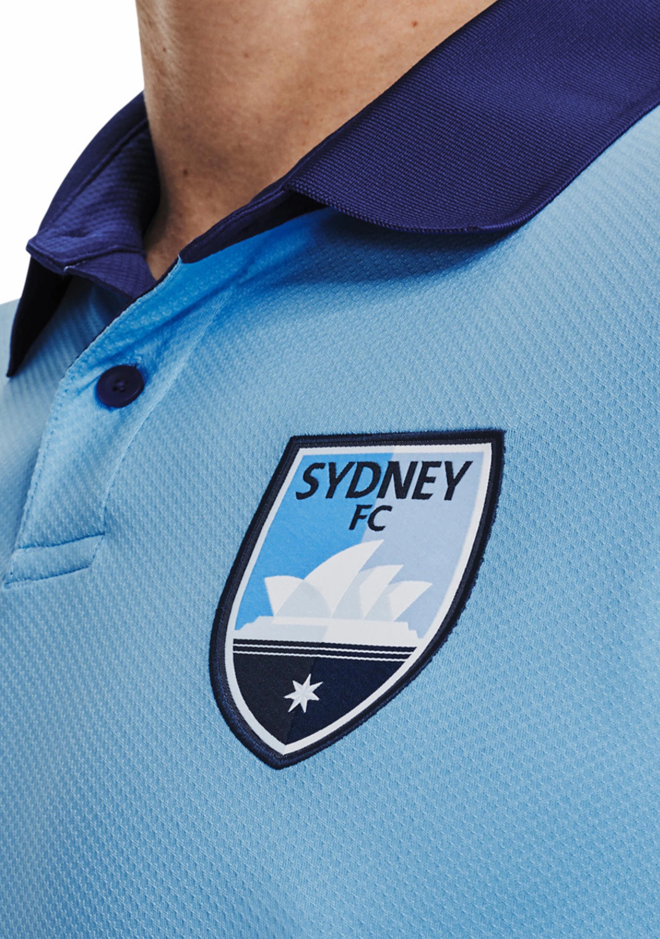 Under Armour Mens Sydney FC 22/23 Club Polo Sky Blue