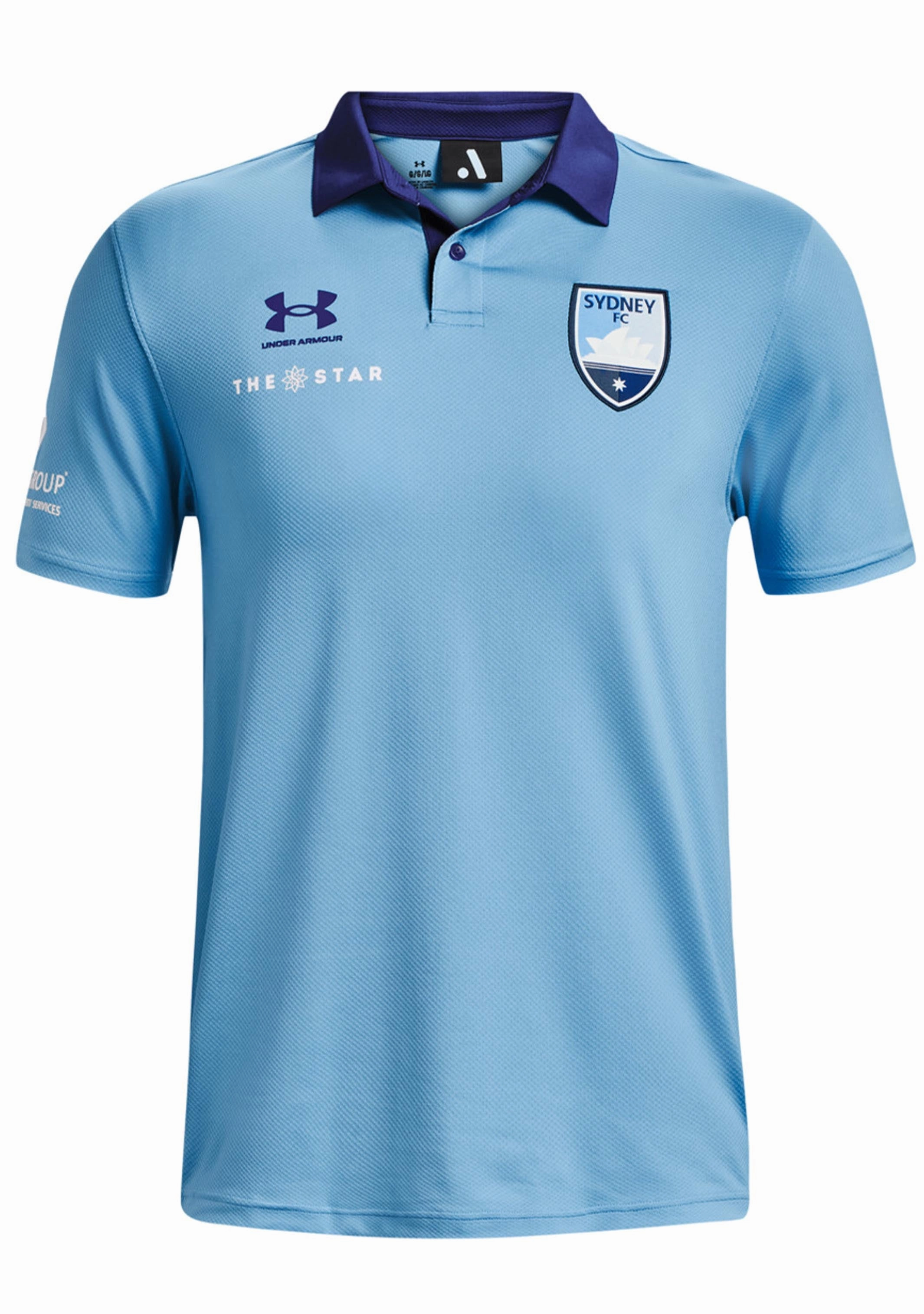 Under Armour Mens Sydney FC 22/23 Club Polo Sky Blue