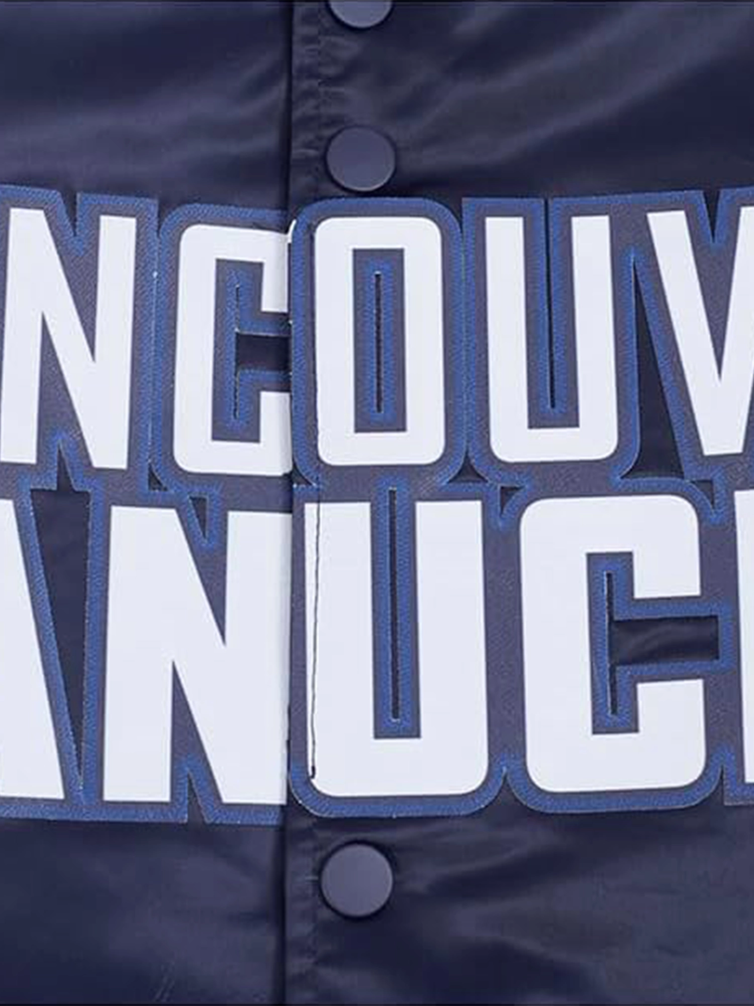 Vancouver Canucks Pro Standard NHL Team Classic Satin Button Jacket - Navy