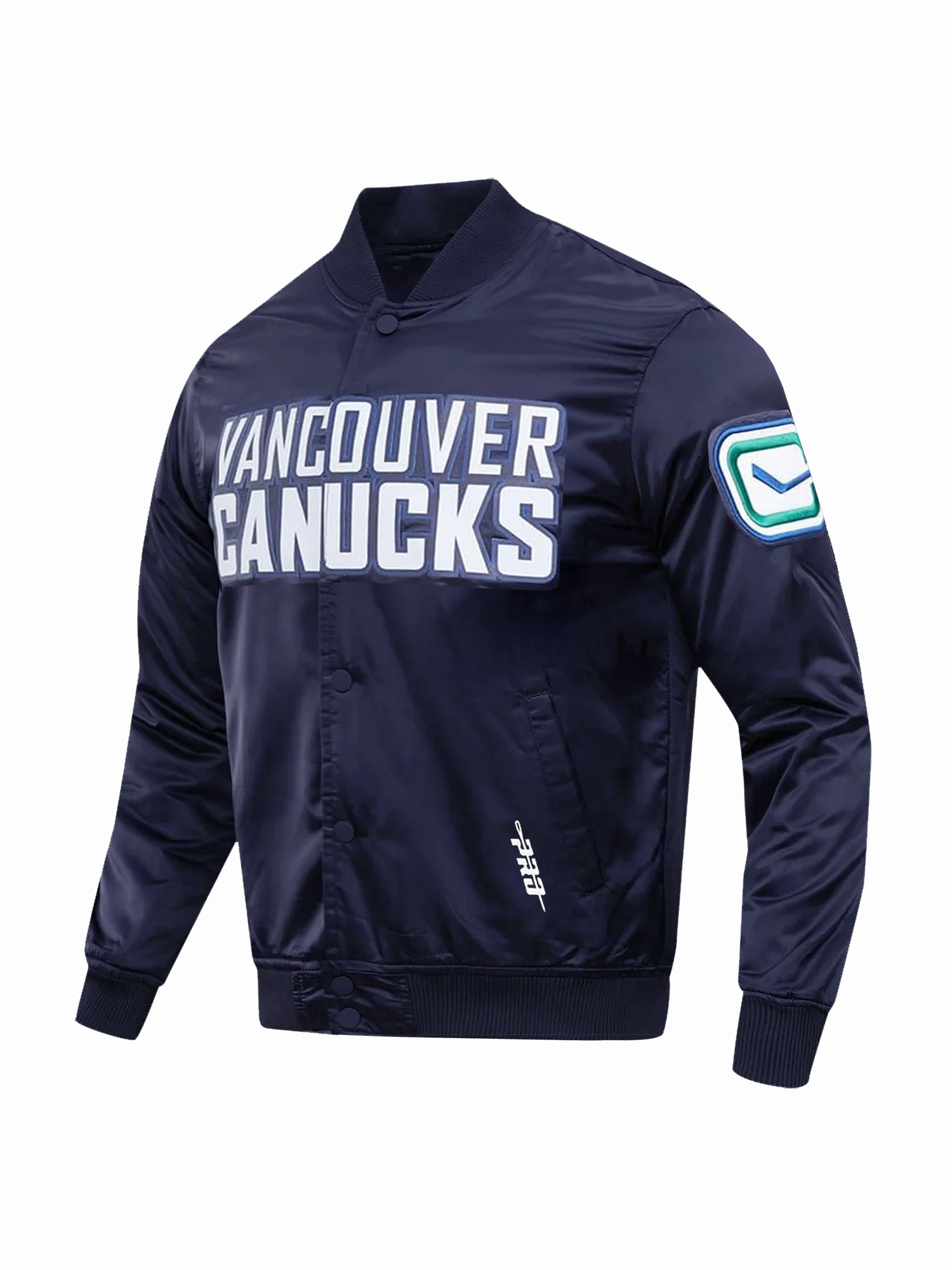 Vancouver Canucks Pro Standard NHL Team Classic Satin Button Jacket - Navy