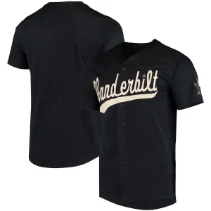 V.Commodores Vapor Untouchable Elite Replica Full-Button Baseball Jersey Black Stitched American College Jerseys