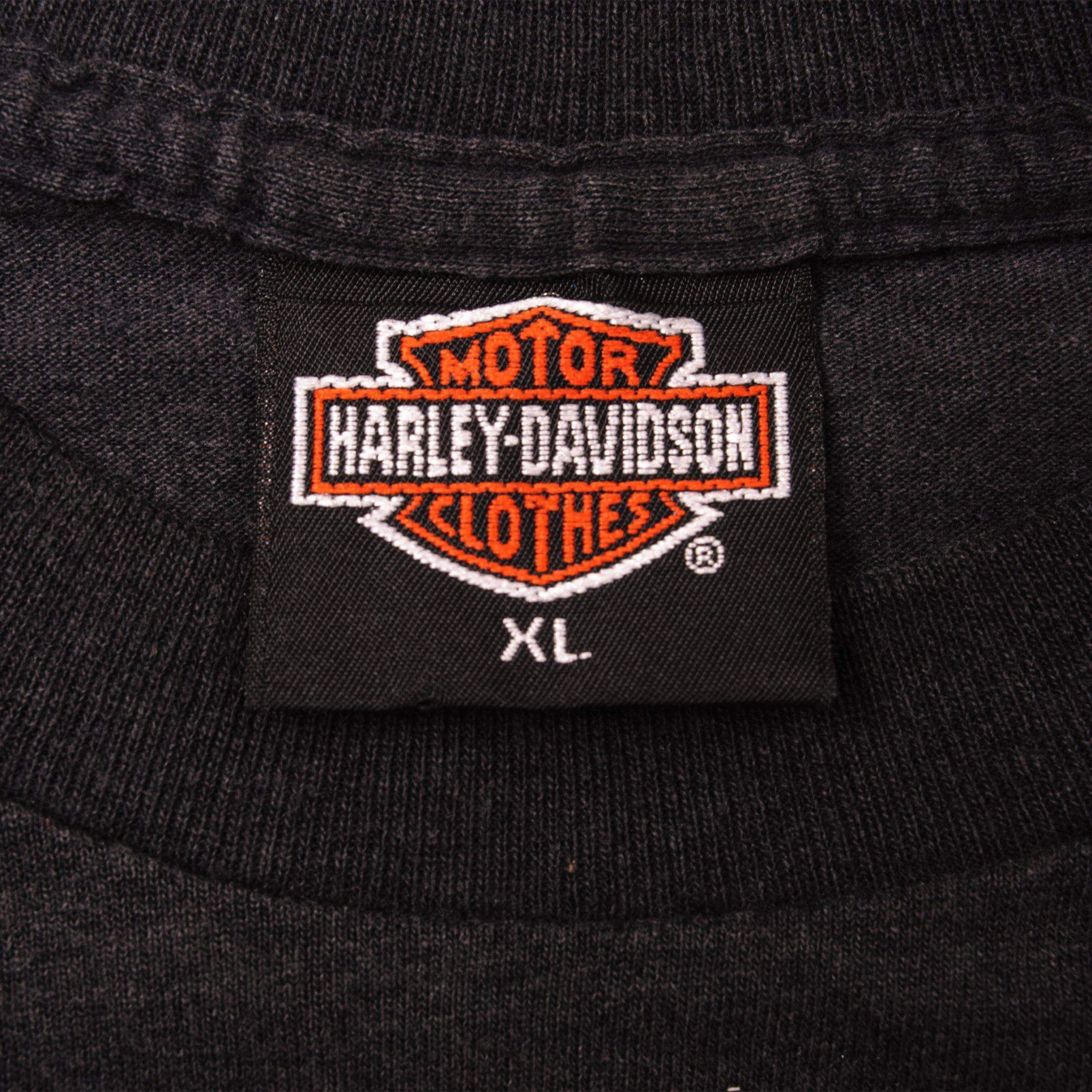 VINTAGE 3D EMBLEM HARLEY DAVIDSON DAYTONA BIKE WEEK TEE SHIRT 1991 LARGE MADE US