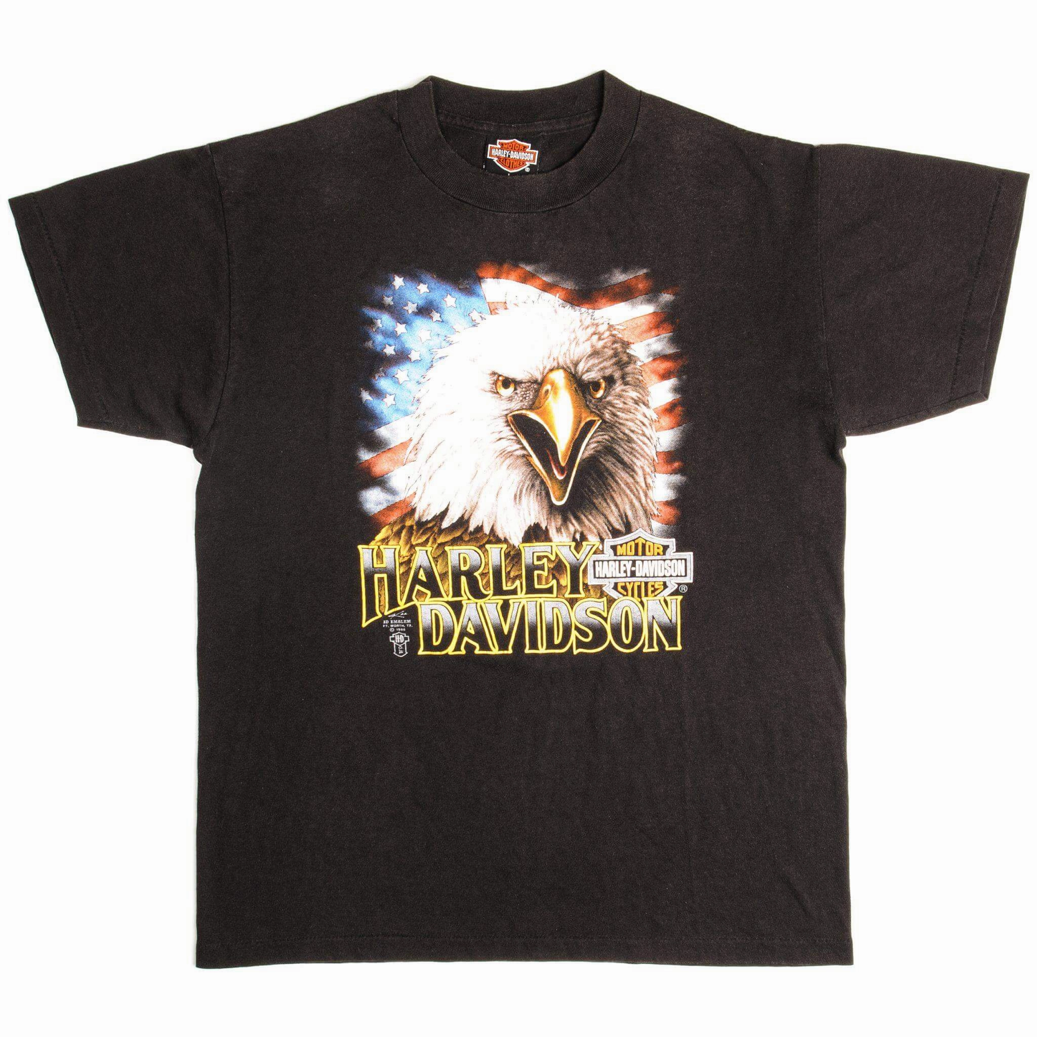 VINTAGE 3D EMBLEM HARLEY DAVIDSON TEE SHIRT 1988 SIZE MEDIUM MADE IN USA