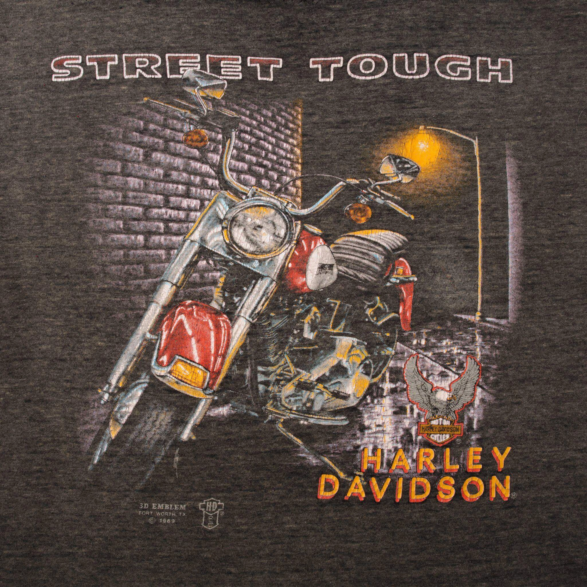 VINTAGE 3D EMBLEM HARLEY DAVIDSON TEE SHIRT 1989 SIZE XL MADE IN USA