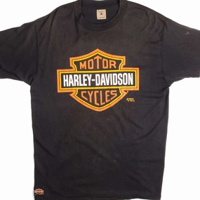 VINTAGE 3D EMBLEM HARLEY DAVIDSON TEE SHIRT 1991 SIZE LARGE MADE IN USA