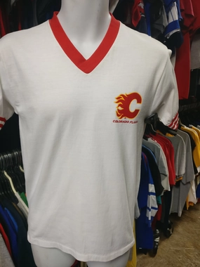 Vintage 80s COLORADO FLAMES NHL Gulf Coast Sportswear T-Shirt M