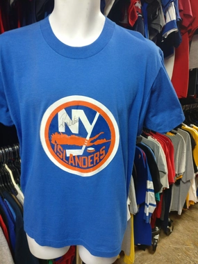 Vintage 80s NEW YORK ISLANDERS NHL Screen Stars T-Shirt L (Signed)