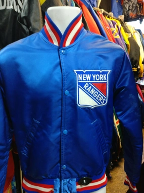 Vintage 80s NEW YORK RANGERS NHL Starter Nylon Jacket S