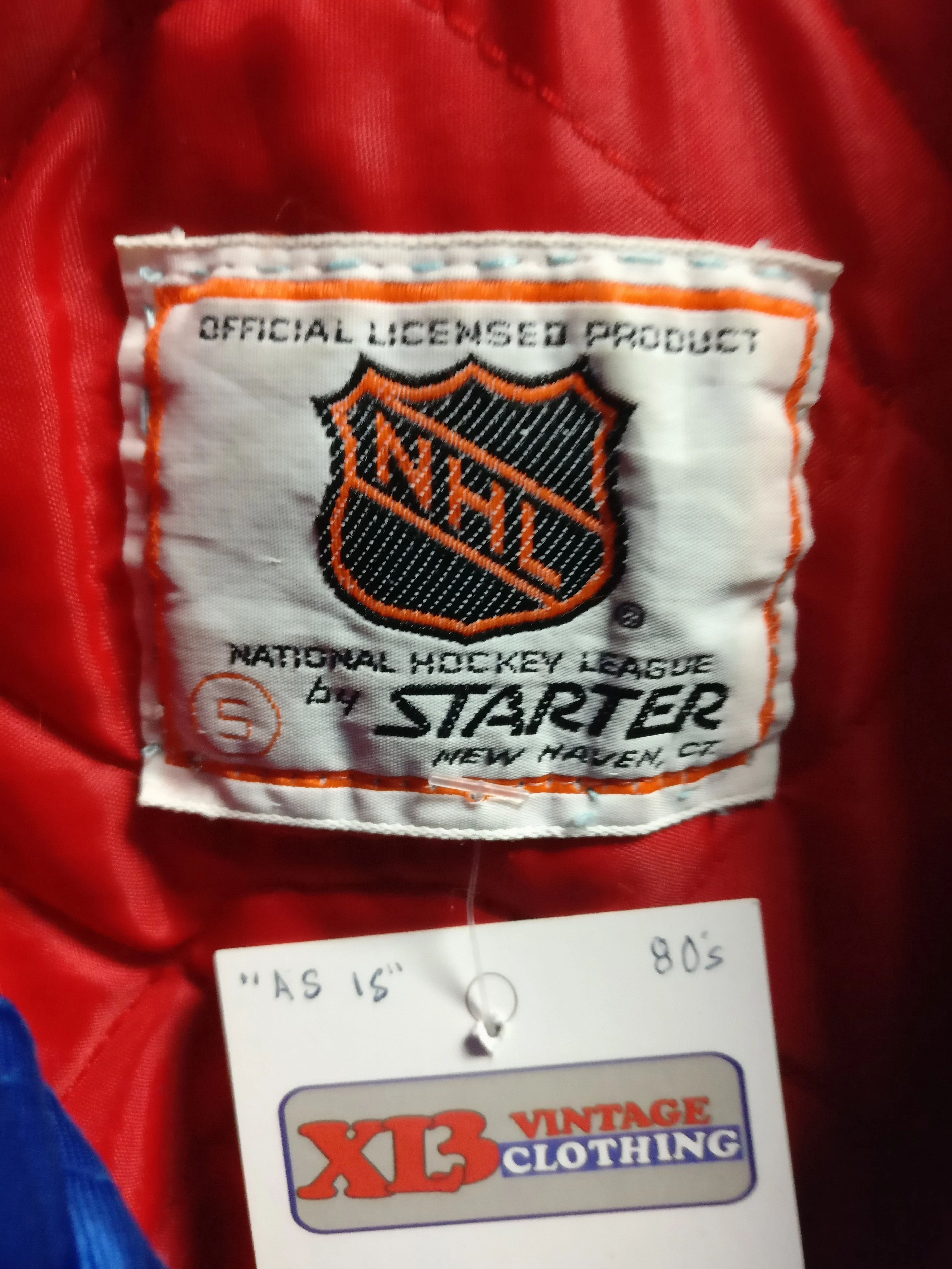 Vintage 80s NEW YORK RANGERS NHL Starter Nylon Jacket S