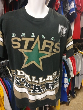 Vintage 90s DALLAS STARS NHL Back Print Salem Sportswear T-Shirt L