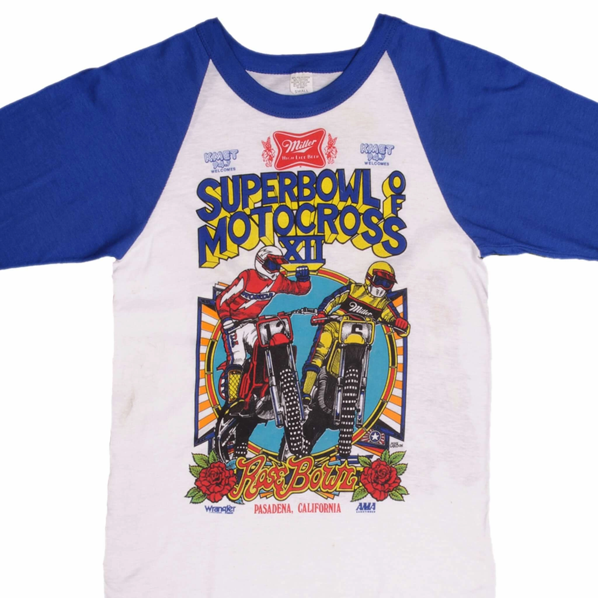 VINTAGE AMA SUPERBOWL OF MOTOCROSS 1983 ROSEBOWL TEE SHIRT SIZE XS