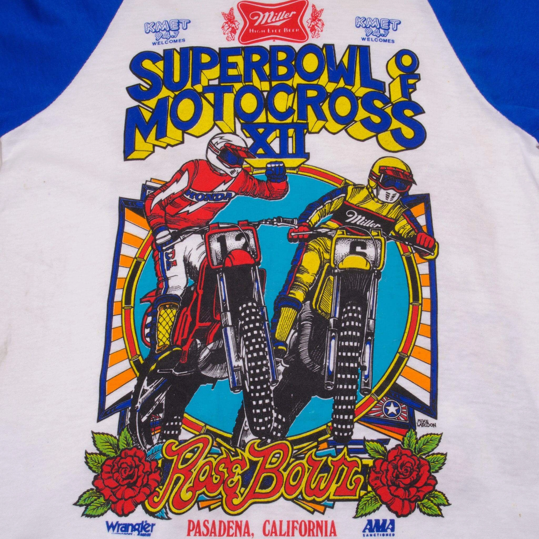 VINTAGE AMA SUPERBOWL OF MOTOCROSS 1983 ROSEBOWL TEE SHIRT SIZE XS