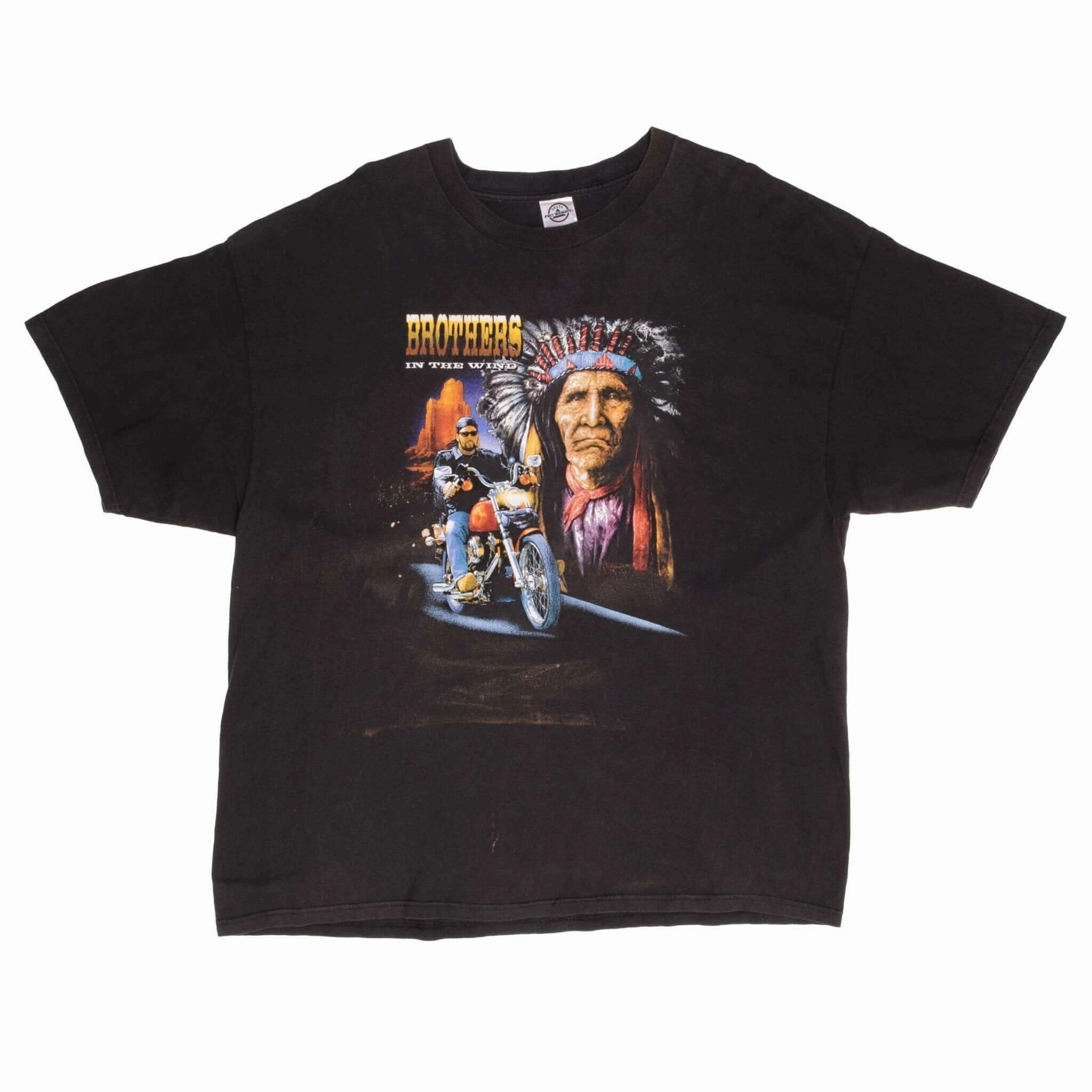 VINTAGE AMERICAN INDIAN BIKER TEE SHIRT 1990S SIZE 2XL