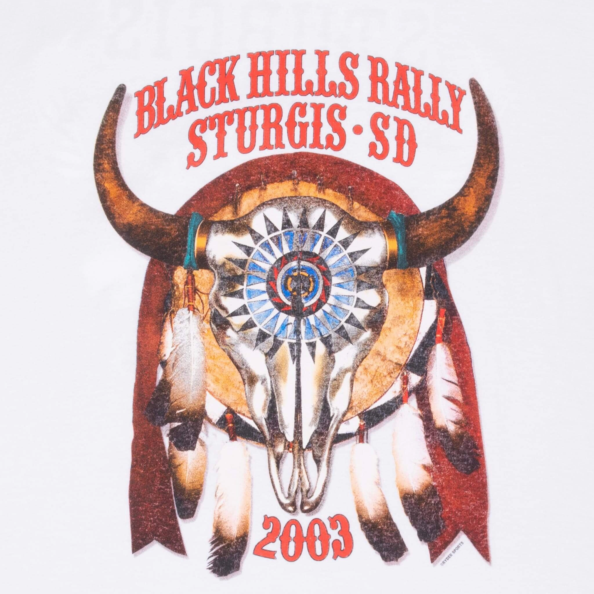 VINTAGE BIKER STURGIS BLACK HILLS RALLY SAN DIEGO 2003 TEE SHIRT XL