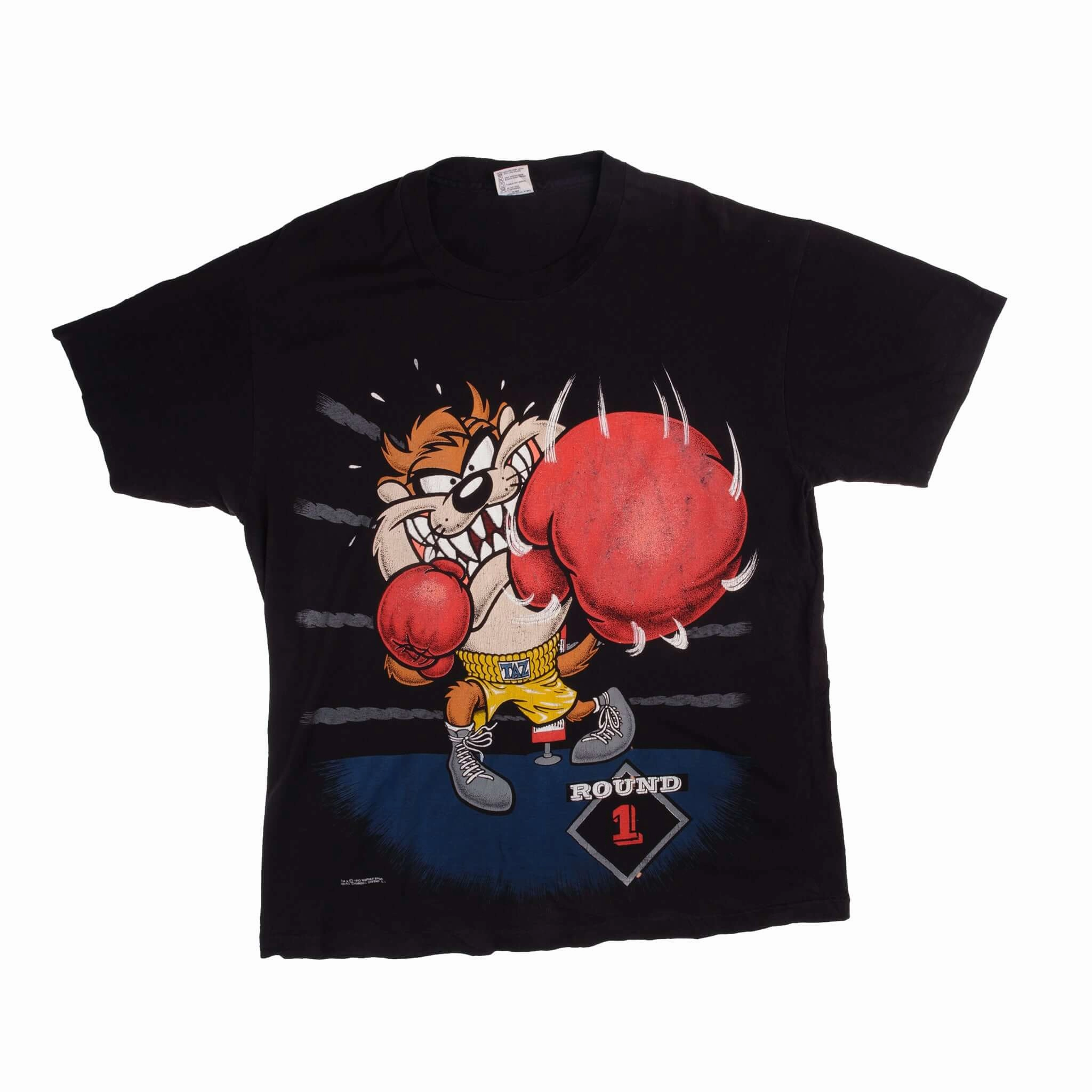 VINTAGE BOXING TAZ LOONEY TUNES  TEE SHIRT 1993 SIZE XL MADE IN USA