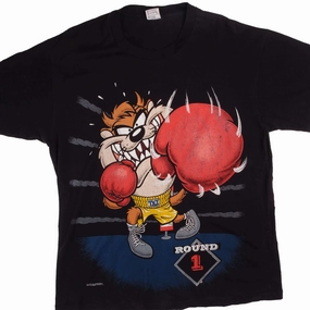 VINTAGE BOXING TAZ LOONEY TUNES  TEE SHIRT 1993 SIZE XL MADE IN USA