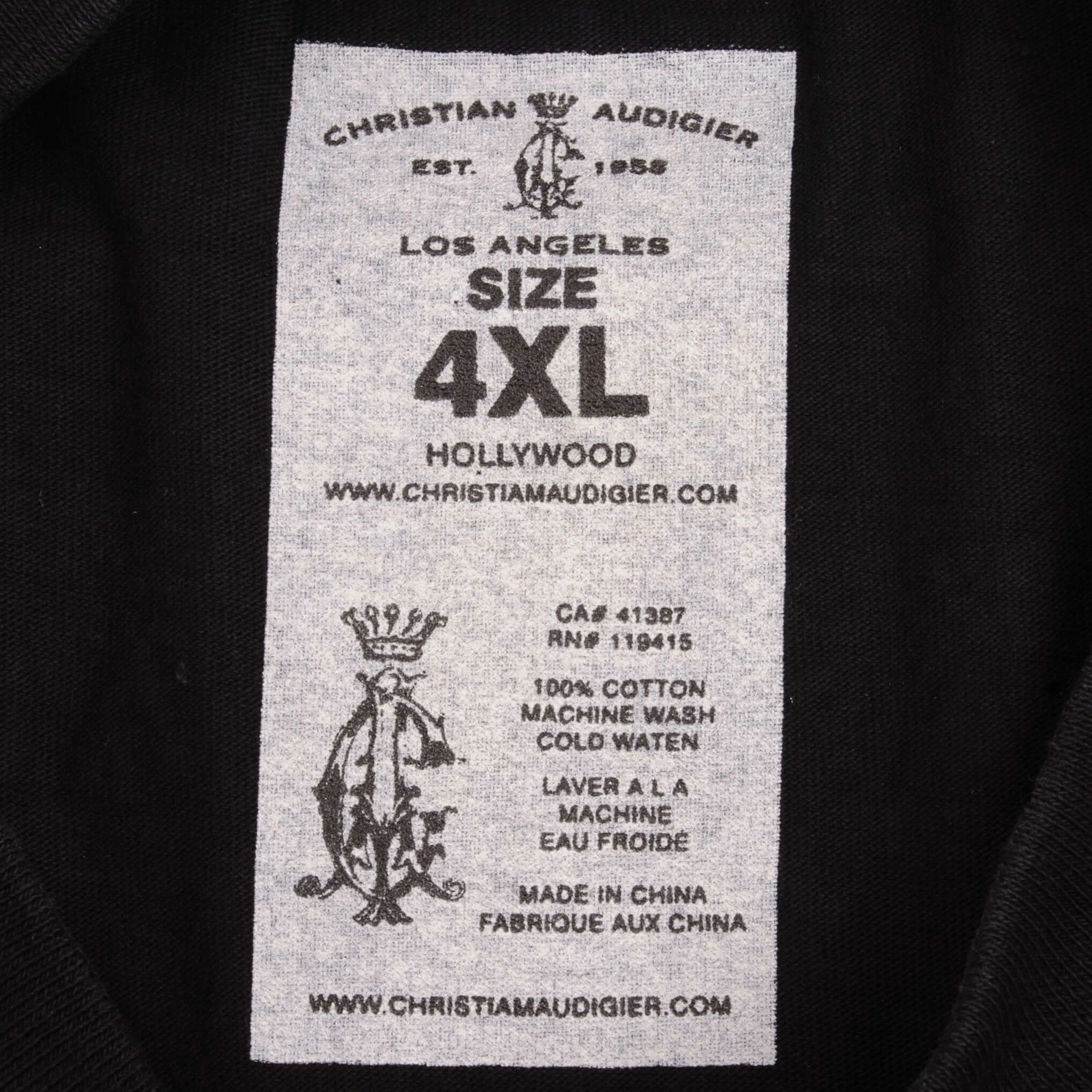 VINTAGE CHRISTIAN AUDIGIER LOS ANGELES TEE SHIRT 2000S SIZE 4XL