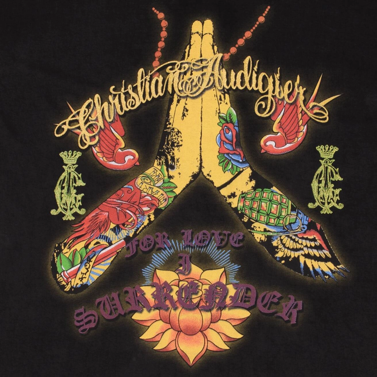 VINTAGE CHRISTIAN AUDIGIER LOS ANGELES TEE SHIRT 2000S SIZE 4XL