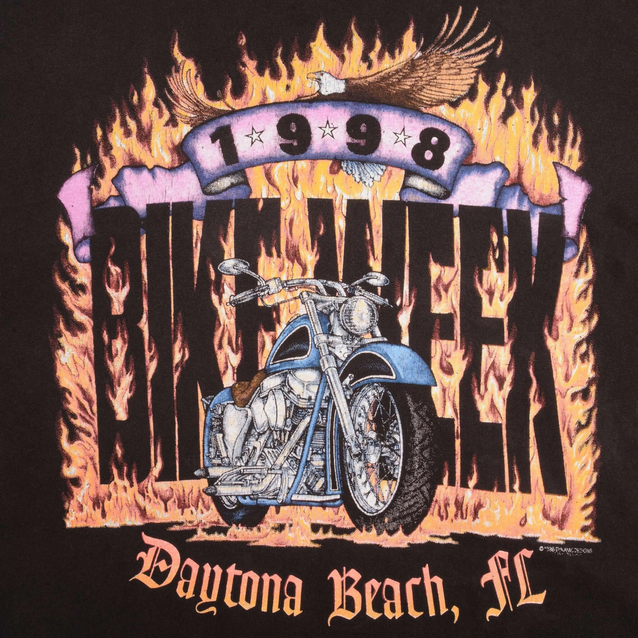 VINTAGE DAYTONA BEACH BIKE WEEK 1998 TEE SHIRT SIZE XL MADE IN USA