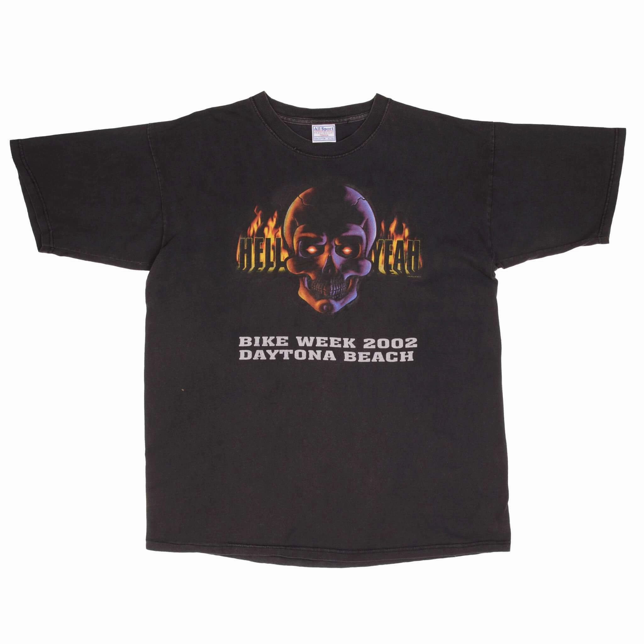 VINTAGE DAYTONA BEACH BIKE WEEK 2002 HELL YEAH TEE SHIRT SIZE XL