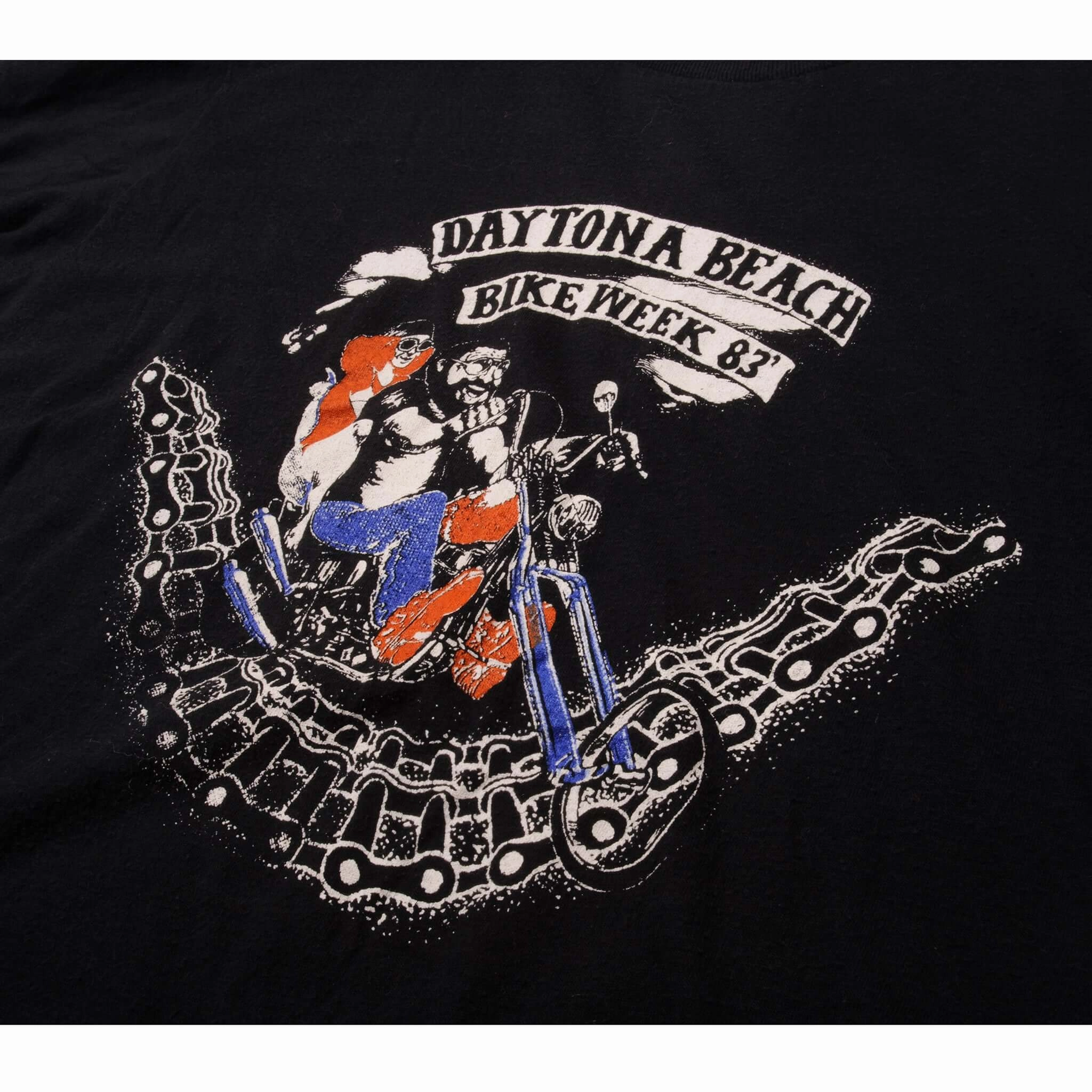 VINTAGE DAYTONA BEACH BIKE WEEK TEE SHIRT 1983 SIZE MEDIUM MADE IN USA