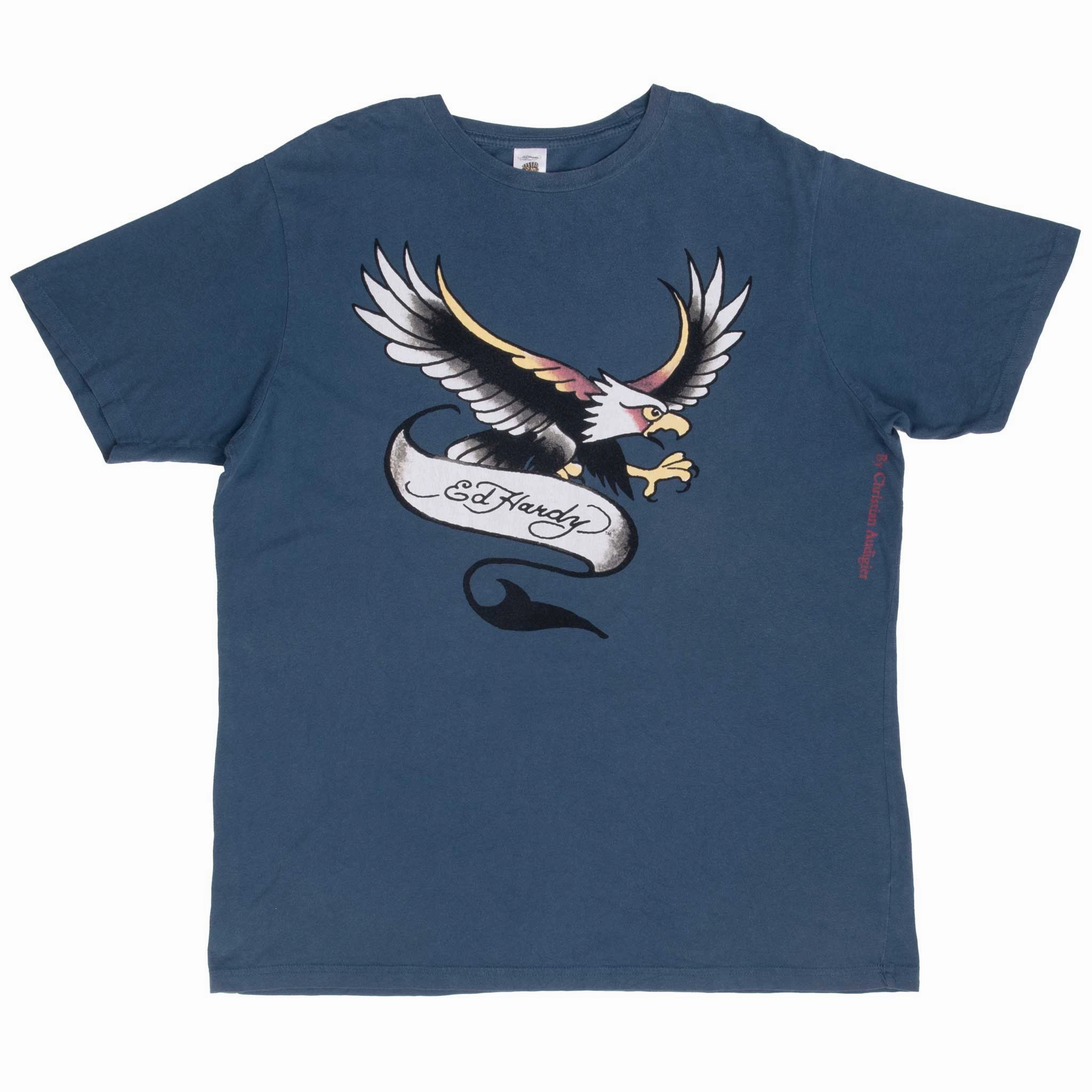 VINTAGE ED HARDY EAGLE BLUE TEE SHIRT 2000S SIZE XL