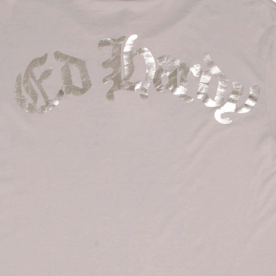 VINTAGE ED HARDY RHINESTONES TEE SHIRT 2000S SIZE MEDIUM DEADSTOCK