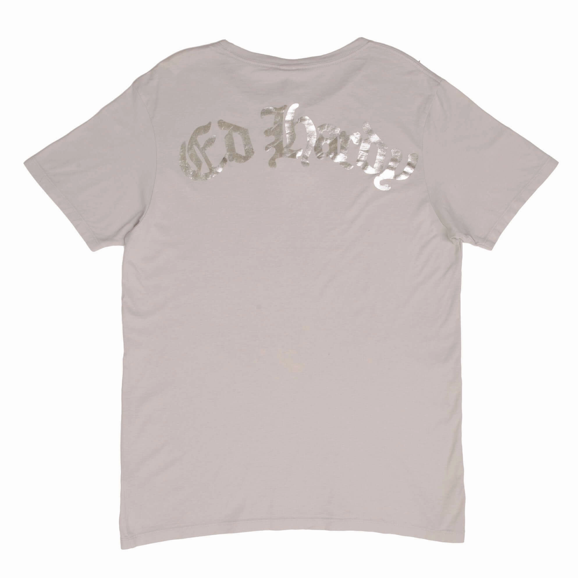 VINTAGE ED HARDY RHINESTONES TEE SHIRT 2000S SIZE MEDIUM DEADSTOCK