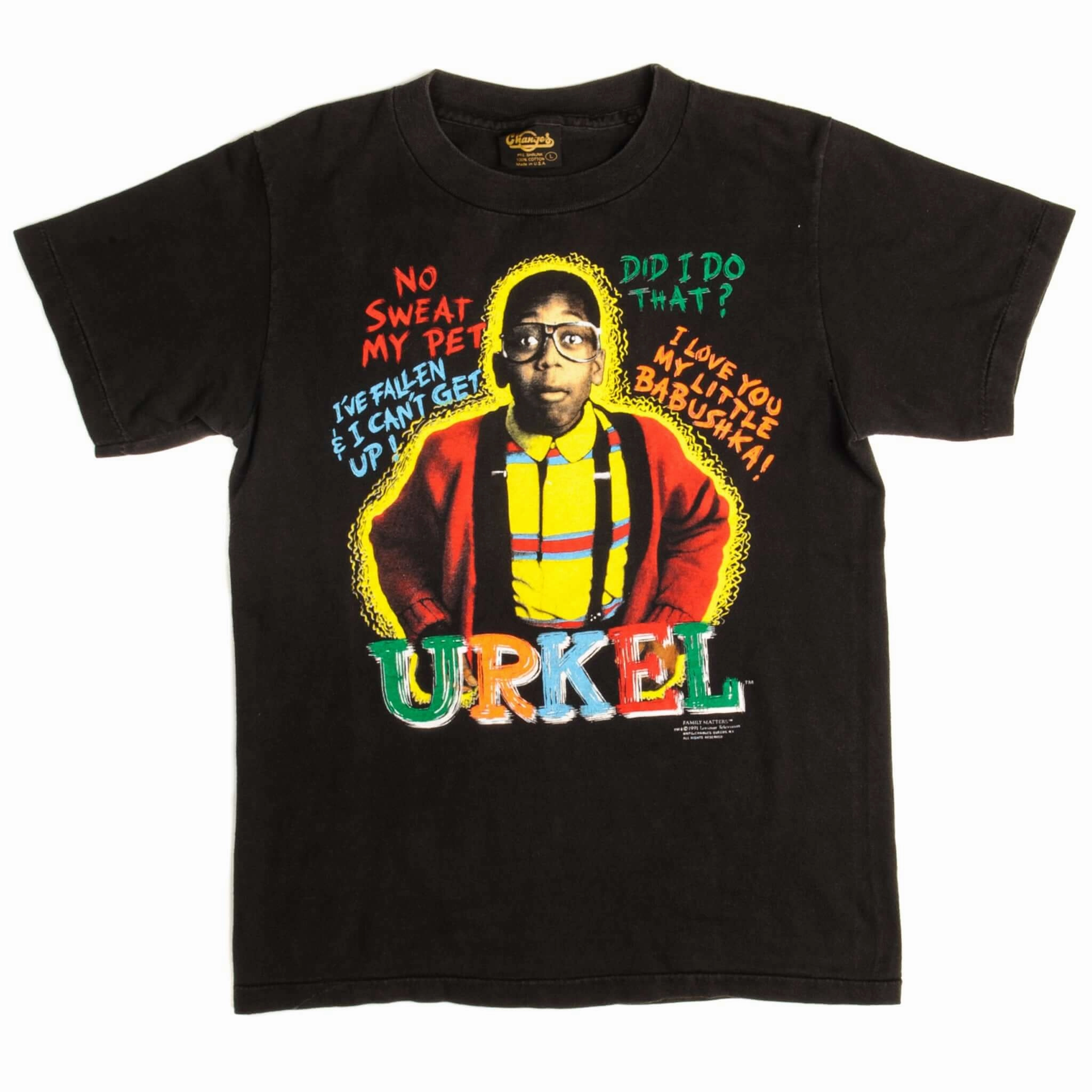 VINTAGE FAMILY MATTERS URKEL TEE SHIRT 1991 SIZE SMALL MADE IN USA