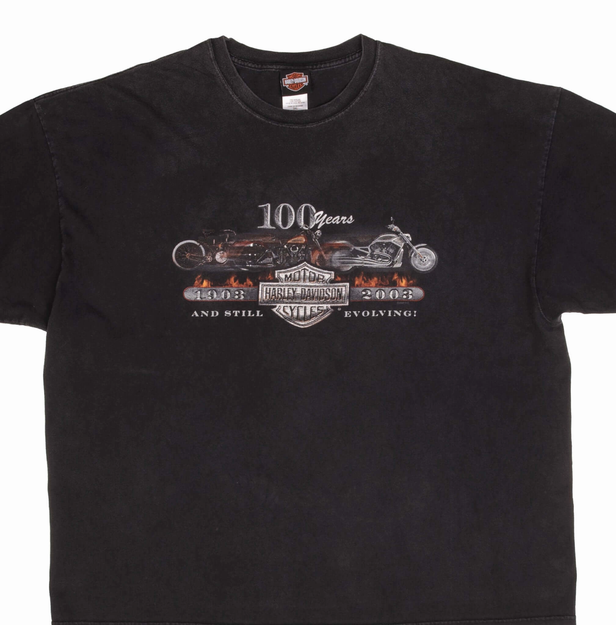 VINTAGE HARLEY DAVIDSON 100 YEARS ANNIVERSARY TEE SHIRT 2003 3XL MADE IN USA