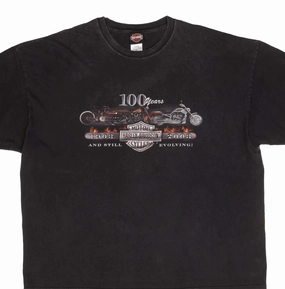 VINTAGE HARLEY DAVIDSON 100 YEARS ANNIVERSARY TEE SHIRT 2003 3XL MADE IN USA