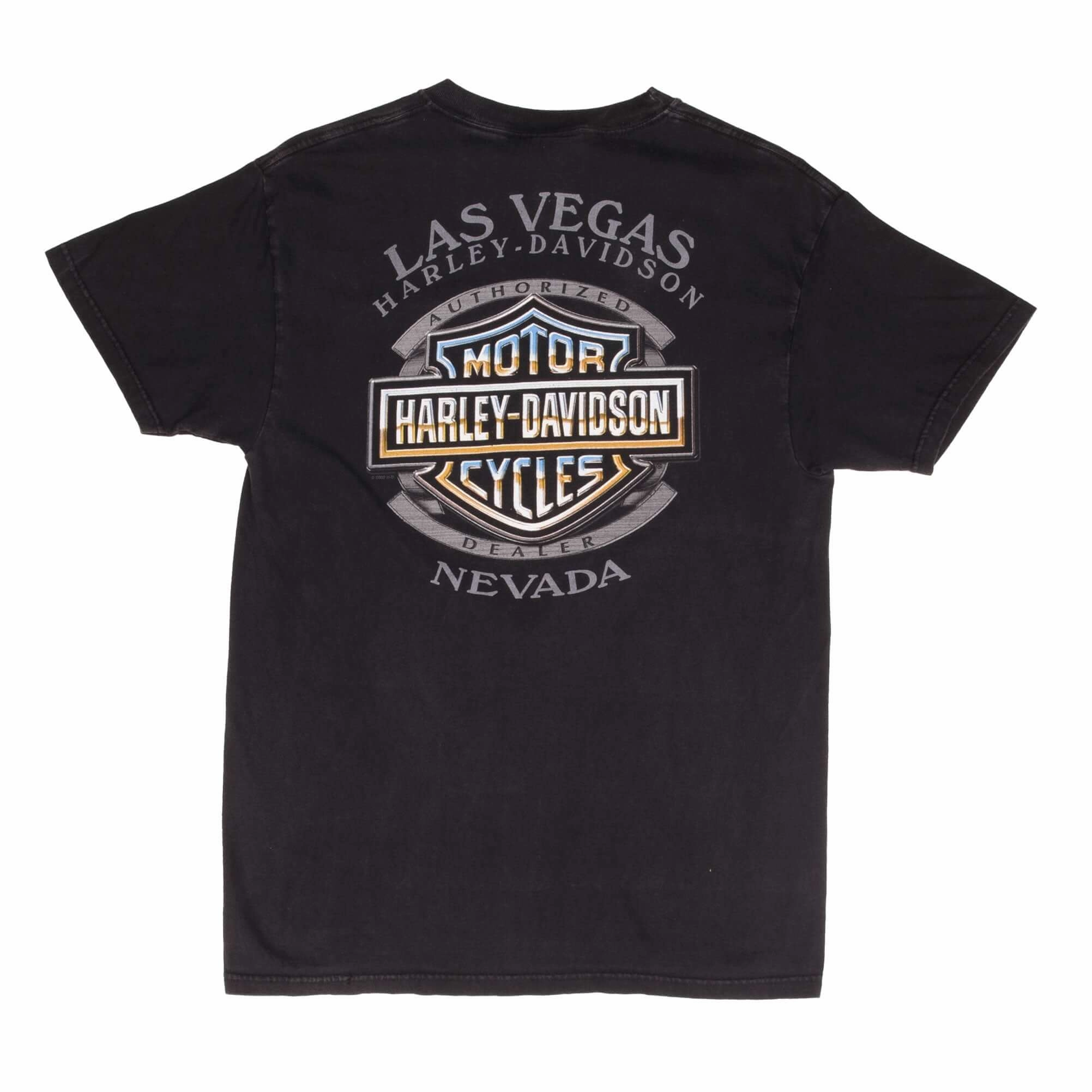 VINTAGE HARLEY DAVIDSON 100 YEARS LAS VEGAS TEE SHIRT 2003 MEDIUM MADE IN USA