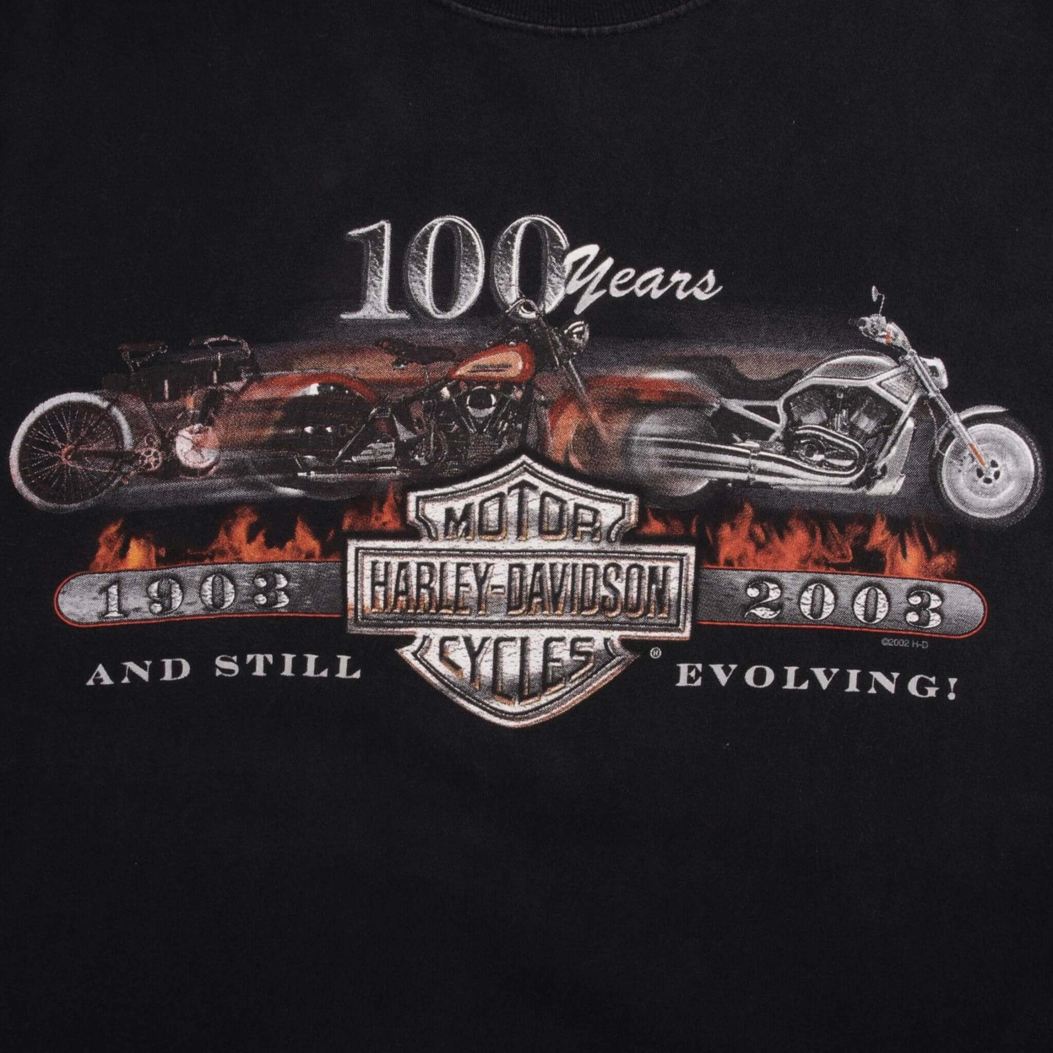 VINTAGE HARLEY DAVIDSON 100 YEARS LAS VEGAS TEE SHIRT 2003 MEDIUM MADE IN USA