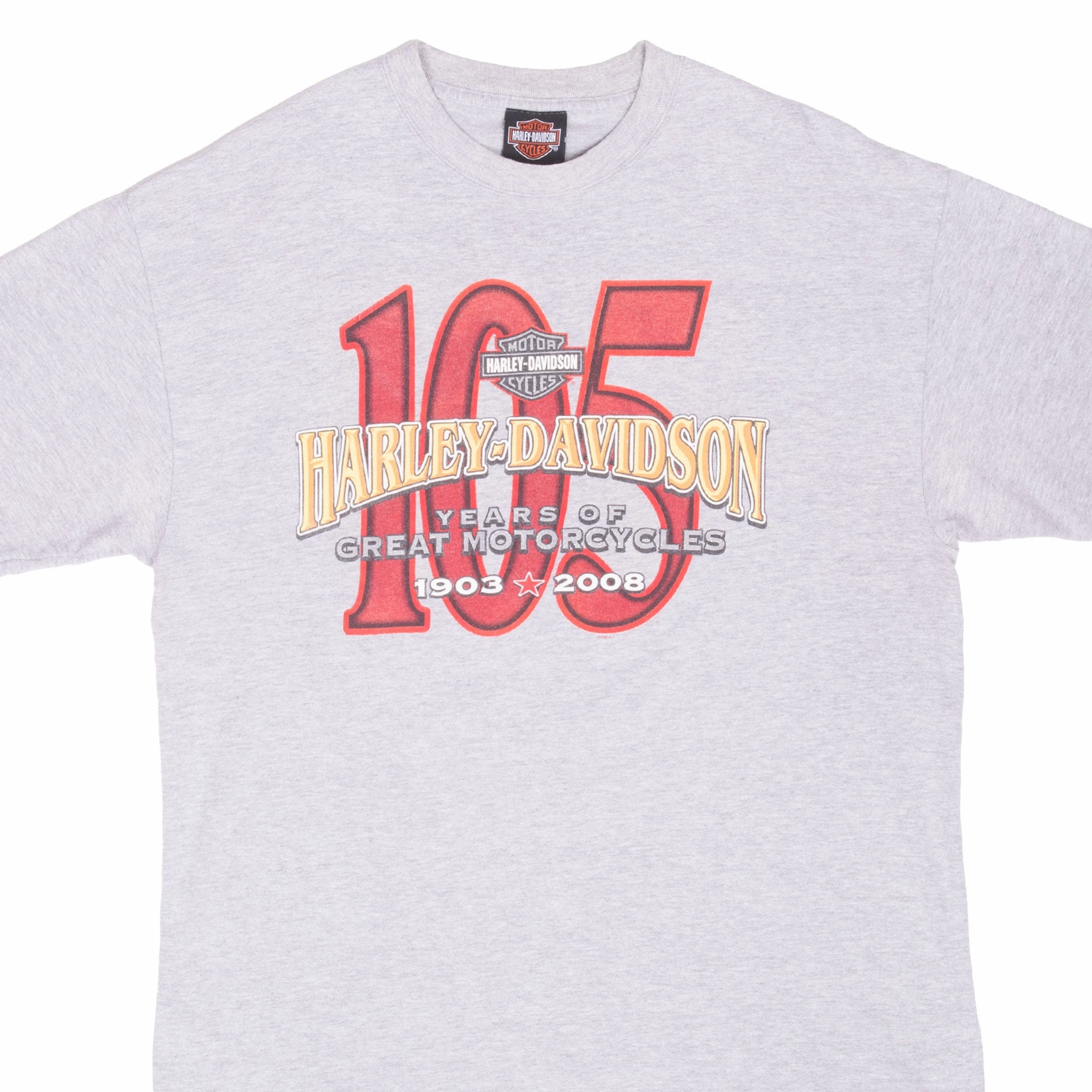 VINTAGE HARLEY DAVIDSON 105 YEARS ANNIVERSARY MILWAUKEE TEE SHIRT 2008 LARGE