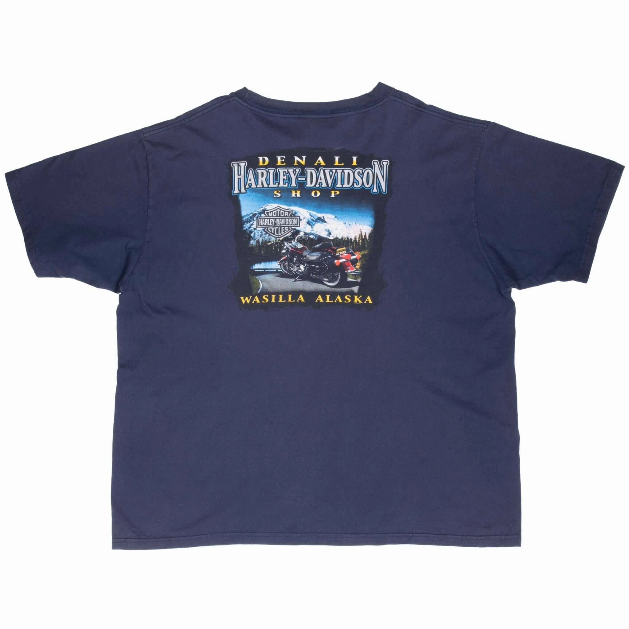 VINTAGE HARLEY DAVIDSON ALASKA EAGLE TEE SHIRT 2004 3XL MADE IN USA