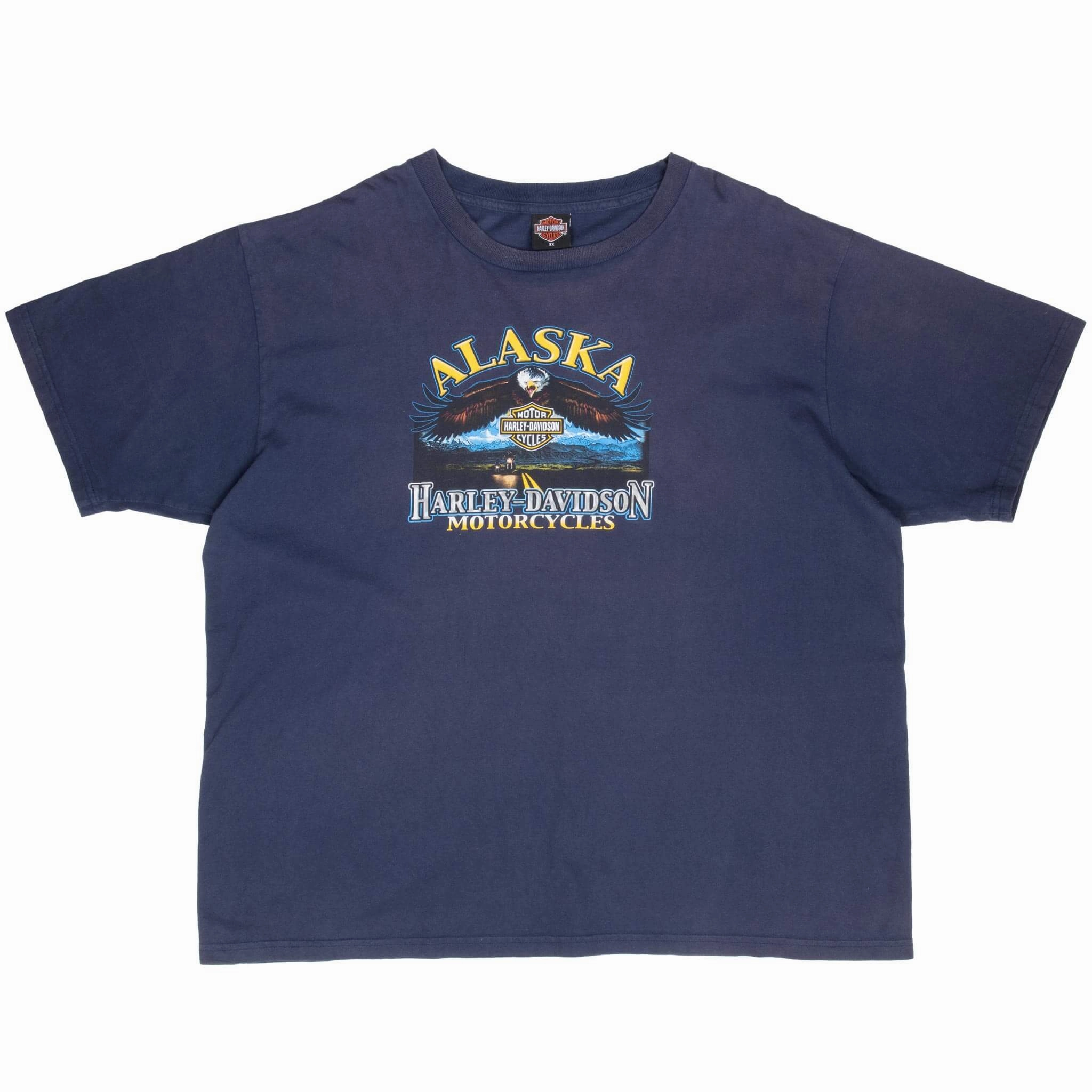 VINTAGE HARLEY DAVIDSON ALASKA EAGLE TEE SHIRT 2004 3XL MADE IN USA