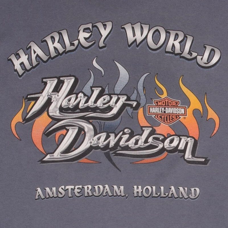 VINTAGE HARLEY DAVIDSON AMSTERDAM 2003 TANK TOP TEE SHIRT LARGE MADE IN USA