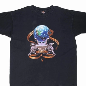 VINTAGE HARLEY DAVIDSON AROUND THE WORLD FLORIDA TEE SHIRT 1990S 2XL MADE IN USA