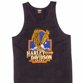 VINTAGE HARLEY DAVIDSON ARUBA TANK TOP TEE SHIRT XL MADE USA 80s