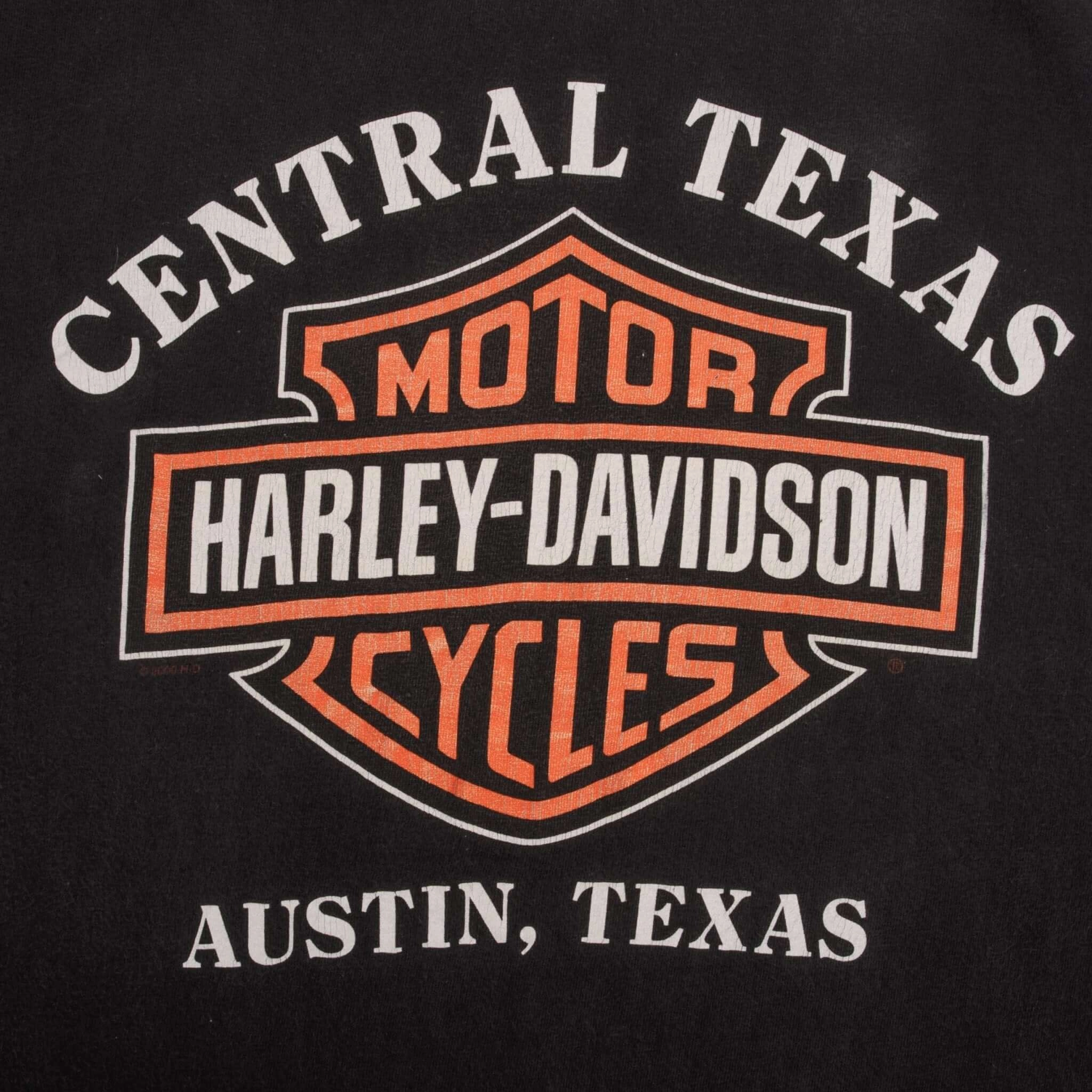 VINTAGE HARLEY DAVIDSON AUSTIN TEXAS TEE SHIRT 2000 SIZE XL MADE IN USA