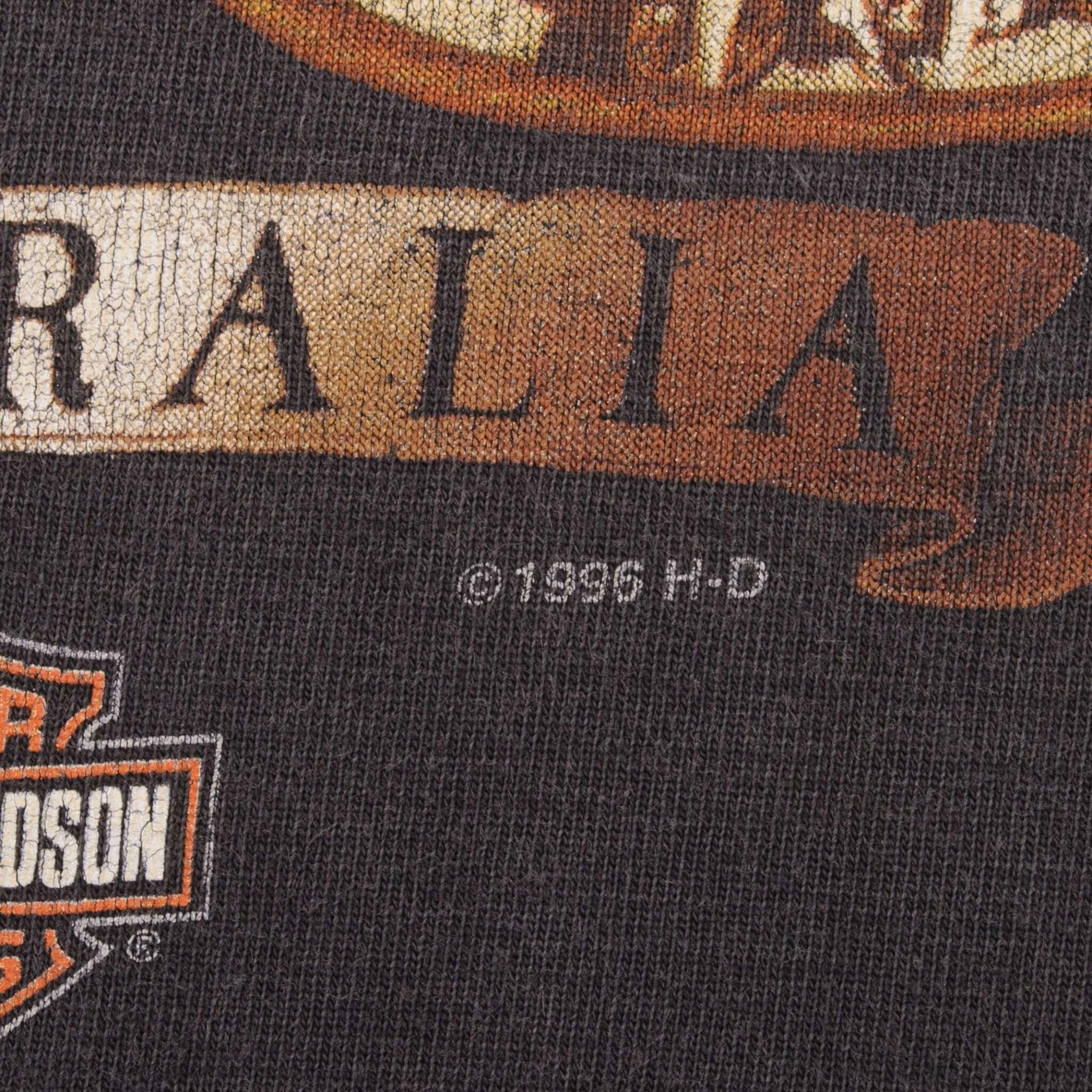 VINTAGE HARLEY DAVIDSON AUSTRALIA TEE SHIRT 1996 SIZE LARGE