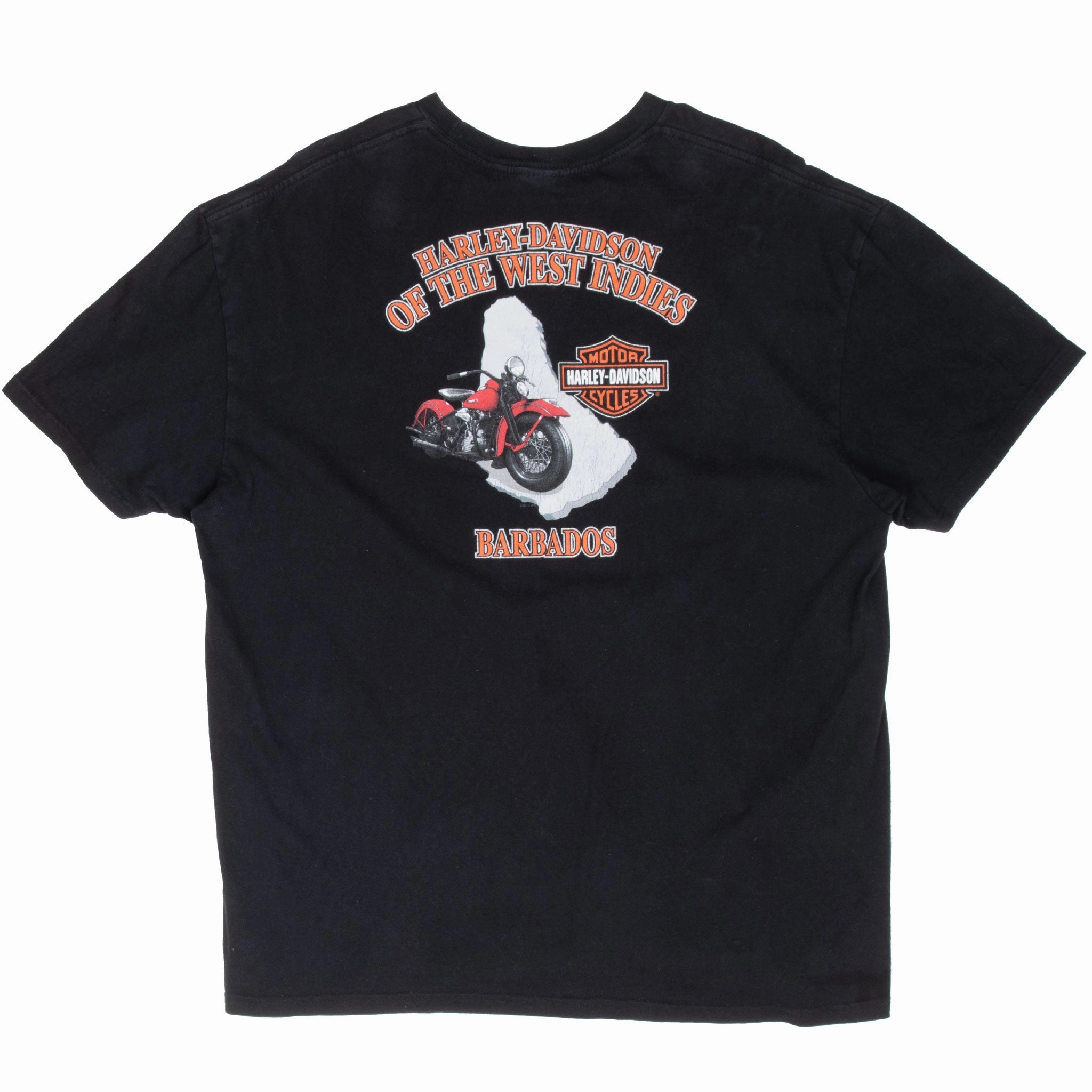 VINTAGE HARLEY DAVIDSON BARBADOS 2010 TEE SHIRT 2XL