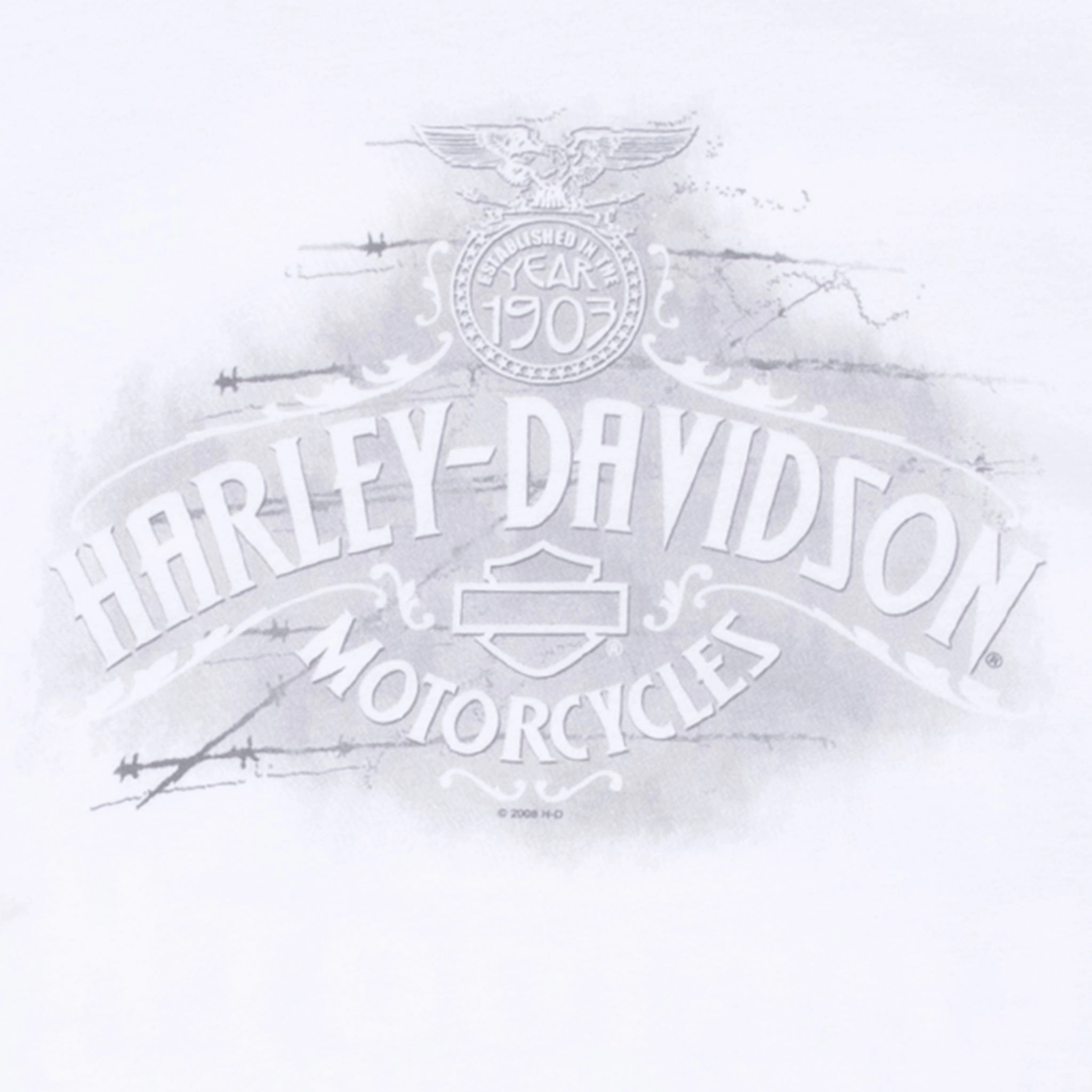 VINTAGE HARLEY DAVIDSON BEARTOOTH CODY WYOMING 2008 TEE SHIRT XL MADE IN USA