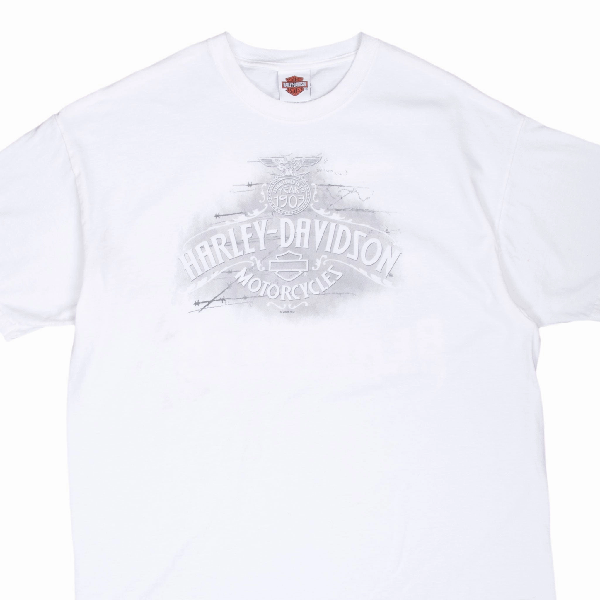 VINTAGE HARLEY DAVIDSON BEARTOOTH CODY WYOMING 2008 TEE SHIRT XL MADE IN USA