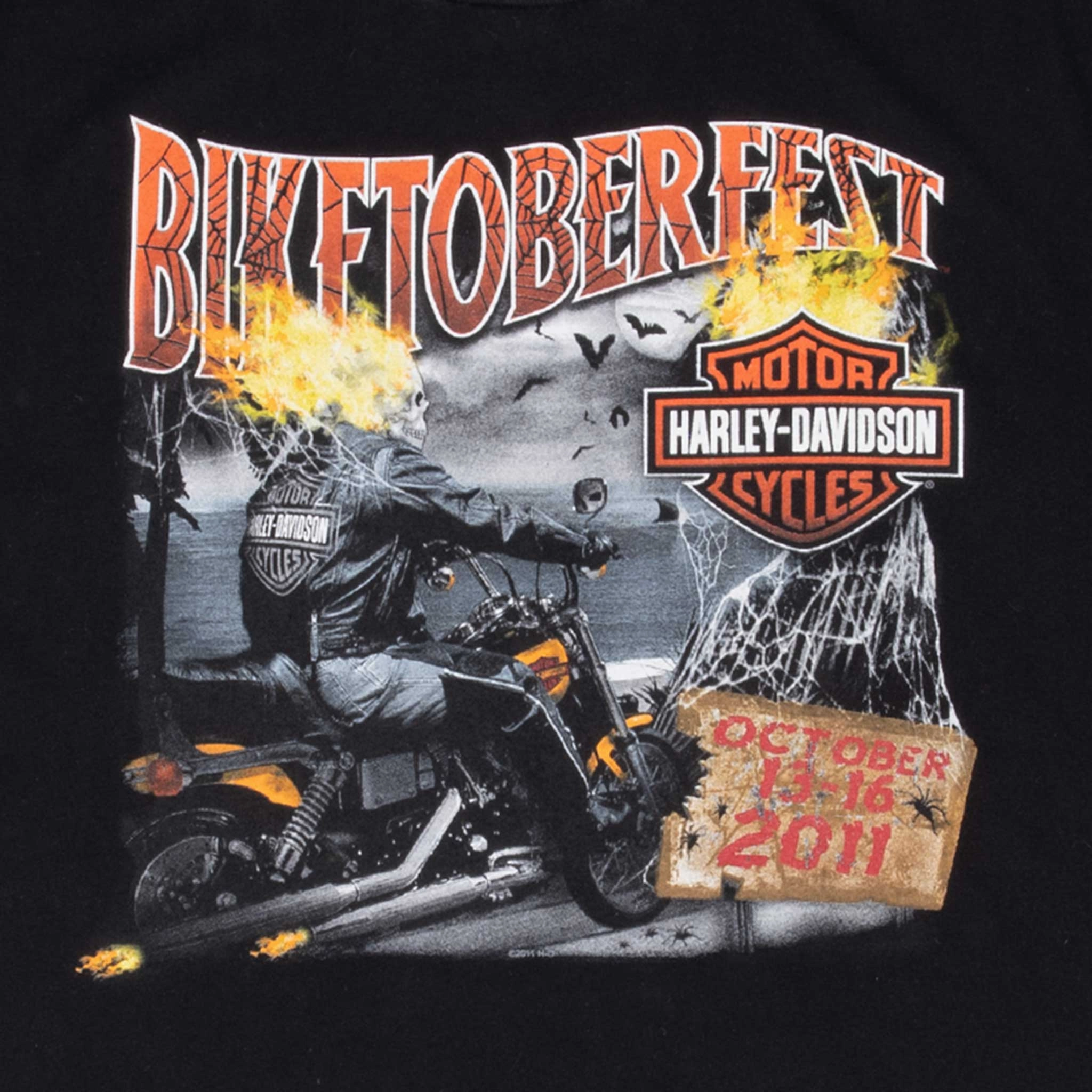 VINTAGE HARLEY DAVIDSON BIKETOBERFEST TEE SHIRT 2011 3XL