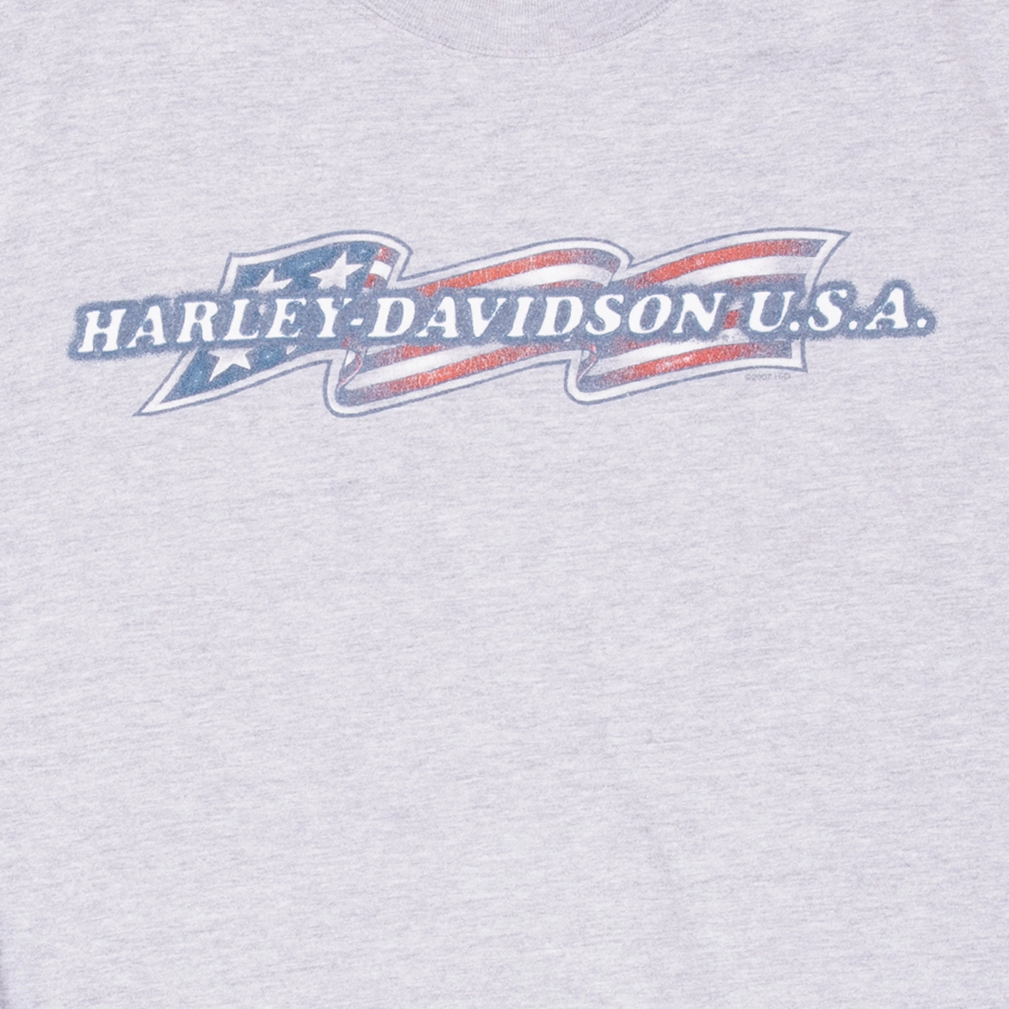 VINTAGE HARLEY DAVIDSON BROOKLYN LONG SLEEVE TEE SHIRT 2007 LARGE MADE IN USA