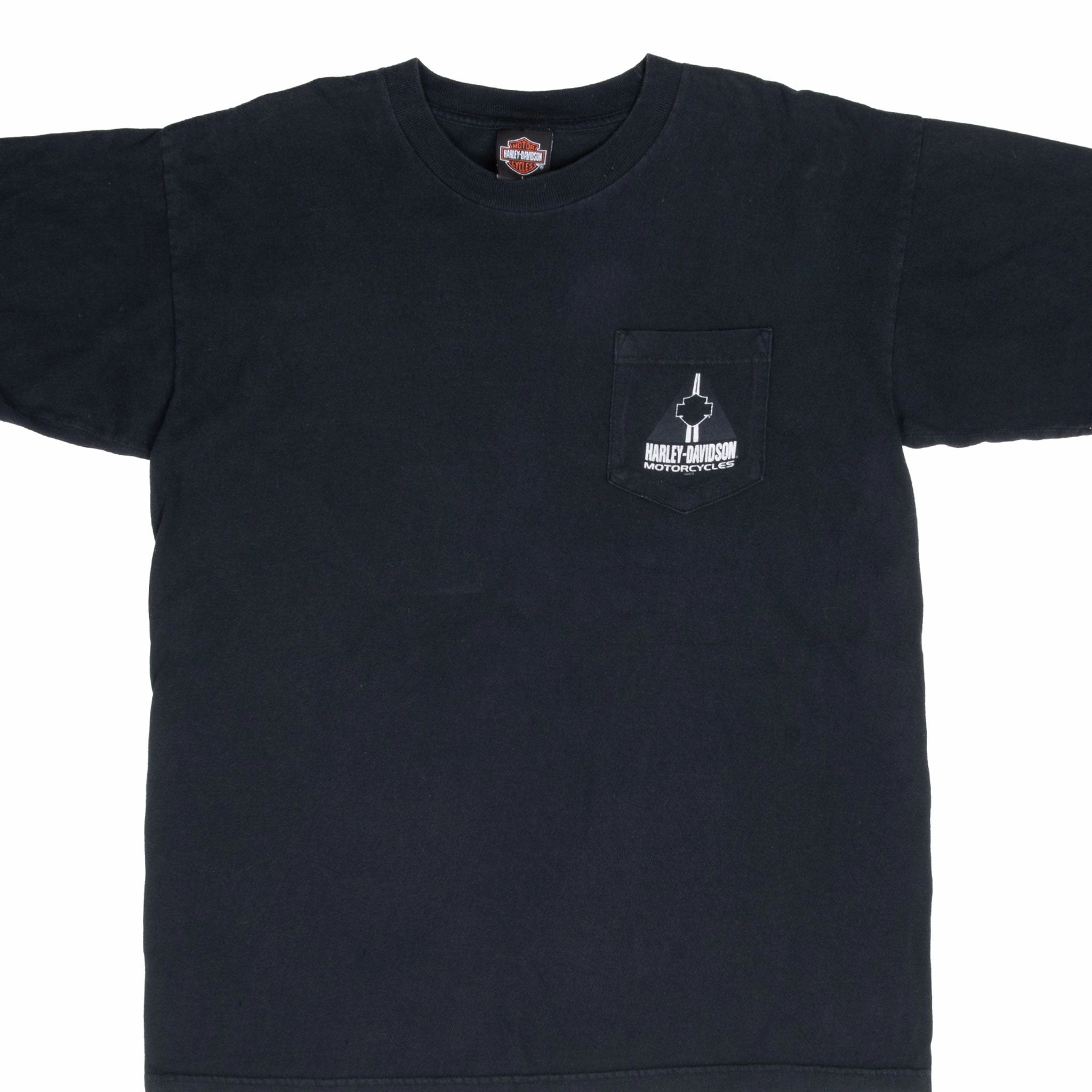 VINTAGE HARLEY DAVIDSON CALDWELL IDAHO 2003 POCKET TEE SHIRT LARGE