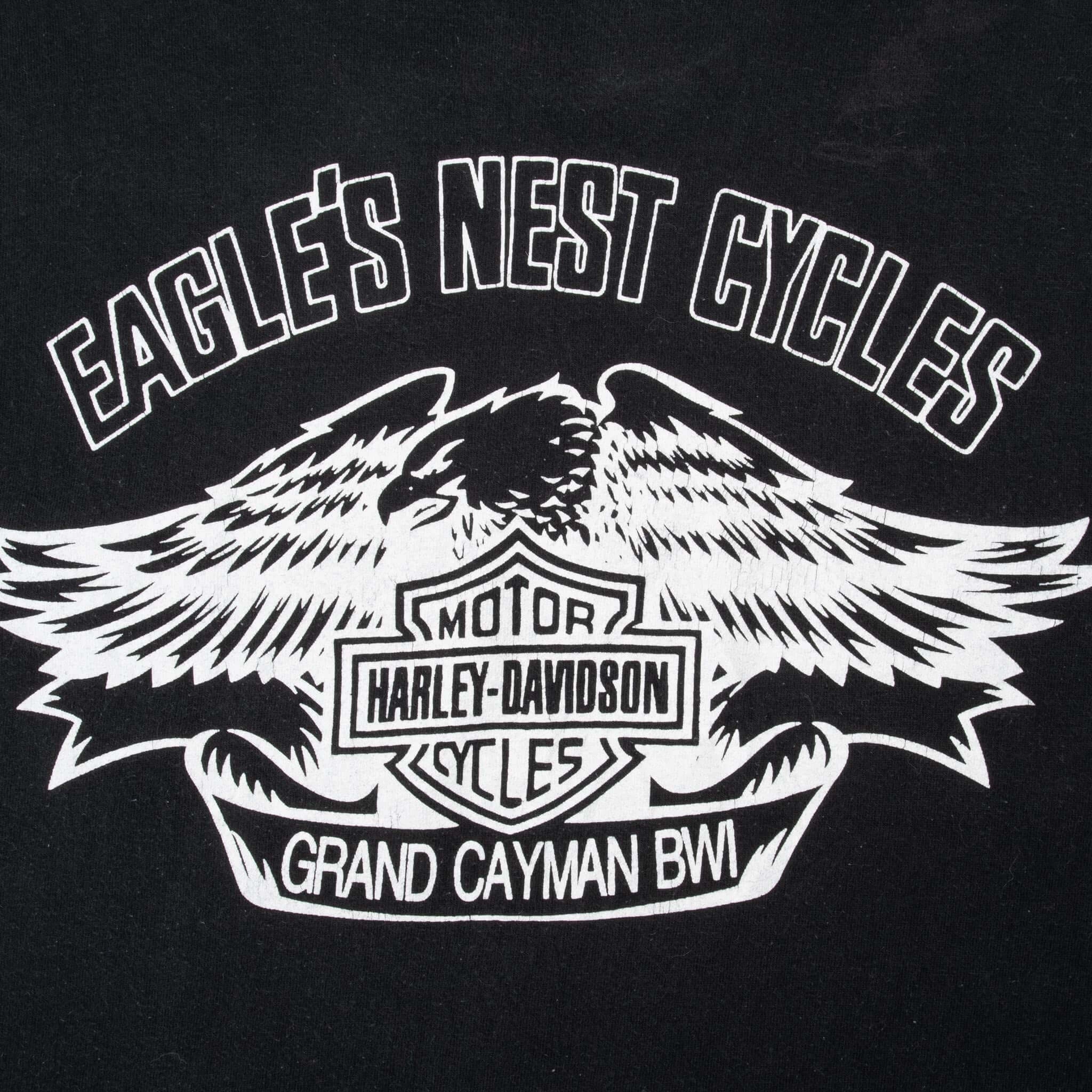VINTAGE HARLEY DAVIDSON CAYMAN ISLAND 1990S TEE SHIRT MEDIUM