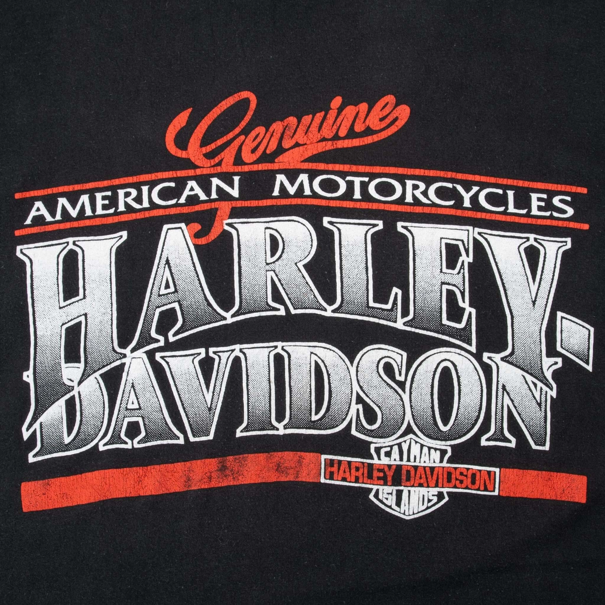 VINTAGE HARLEY DAVIDSON CAYMAN ISLAND 1990S TEE SHIRT MEDIUM