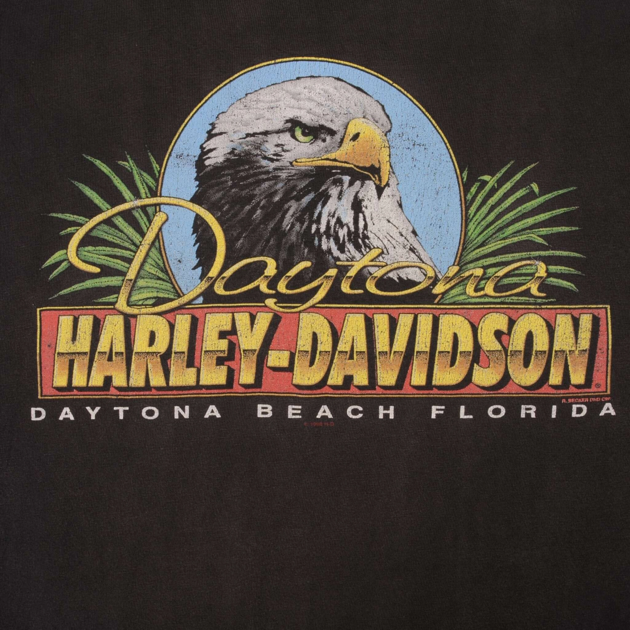 VINTAGE HARLEY DAVIDSON DAYTONA BEACH FL TEE SHIRT 2000 SIZE LARGE MADE IN USA